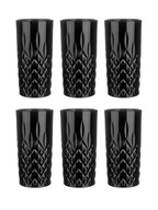 6x sklo 300ml lesklé čierne 6x sklo 300ml lesklé čierne