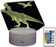 3D LED LAMPA DINOSAUR T-REX + PTERODACTYL DIAĽK 3D LED LAMPA DINOSAUR T-REX + PTERODACTYL DIAĽK