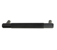 Moderná ryhovaná nábytková úchytka, mosadz, čierna, loft, 210 / 192 mm Moderná ryhovaná nábytková úchytka, mosadz, čierna, loft, 210 / 192 mm