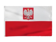 Poľská vlajka so znakom 150x90 cm Poľský znak SITODRUK