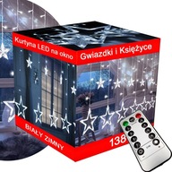 Okenná girlanda STARS LED SVETELNÁ ZÁCLONA BIELA Svetlá na vianočný stromček PILOT Okenná girlanda STARS LED SVETELNÁ ZÁCLONA BIELA Svetlá na vianočný stromček PILOT