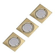 Štvorcové očko matné zlaté + LED GU10 6W 3000K Štvorcové očko matné zlaté + LED GU10 6W 3000K