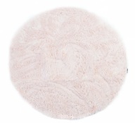 SOFTI Mäkký plyšový okrúhly púdrový ružový koberec 80