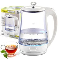 VEĽKÁ rýchlovarná kanvica 1,7l sklenená LED 2200W VEĽKÁ rýchlovarná kanvica 1,7l sklenená LED 2200W