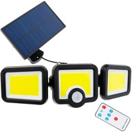 Solárna lampa 3 COB LED snímač pohybu + Diaľkové ovládanie Solárna lampa 3 COB LED snímač pohybu + Diaľkové ovládanie