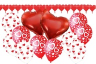Balónová súprava DVE SRDCIA dekorácia na valentínsku svadbu ku dňu starej mamy Balónová súprava DVE SRDCIA dekorácia na valentínsku svadbu ku dňu starej mamy