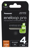 Batérie PANASONIC ENELOOP PRO 4x R6/AA 2500mA Batérie PANASONIC ENELOOP PRO 4x R6/AA 2500mA
