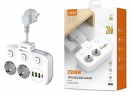 Napájacia lišta s USB predlžovacím káblom QC3.0 PD 20W ZÁSUVKOVÁ SPLITTER Napájacia lišta s USB predlžovacím káblom QC3.0 PD 20W ZÁSUVKOVÁ SPLITTER