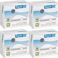 ZOŠÍVAČKY Rapid Standard 24/6 strieborné 5000 KS x 4