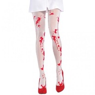 Biele pančucháče v krvi Halloween rany karneval Biele pančucháče v krvi Halloween rany karneval