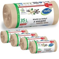 Vrecká na odpadky s vanilkou latte 35L béžovej (24 ks) x5 Vrecká na odpadky s vanilkou latte 35L béžovej (24 ks) x5