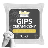 Sadrový keramický prášok na výrobu remeselných odliatkov, 3,5 kg, sivobiely Sadrový keramický prášok na výrobu remeselných odliatkov, 3,5 kg, sivobiely