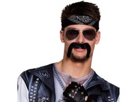 Čierny priľnavý Moustache Biker