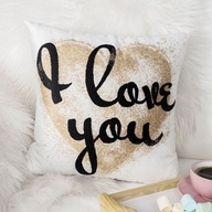 Dekoračná obliečka na vankúš I Love you VELVET 40x40 Dekoračná obliečka na vankúš I Love you VELVET 40x40