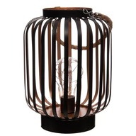 Čierna kovová lampa s 8 LED žiarovkami Čierna kovová lampa s 8 LED žiarovkami