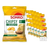 20x SONKO Cícerové lupienky s príchuťou syra čedar 60g