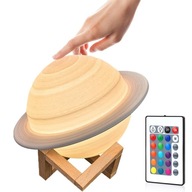 DOTYKOVÁ PLANÉTA SATURN STOL NOČNÁ LAMPA SATURN RGB LED DIAĽKOVÉ OVLÁDANIE 3D TLAČ DOTYKOVÁ PLANÉTA SATURN STOL NOČNÁ LAMPA SATURN RGB LED DIAĽKOVÉ OVLÁDANIE 3D TLAČ