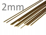 Mosadzná tyč 2 mm x 1 meter Mosadzná tyč 2 mm x 1 meter