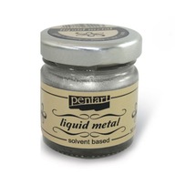 PENTART TEKUTÉ KOVY 30 ml STRIEBORNÉ PENTART TEKUTÉ KOVY 30 ml STRIEBORNÉ