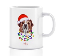 Vtipný vianočný darčekový hrnček Saint Bernard ( Vtipný vianočný darčekový hrnček Saint Bernard (