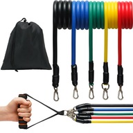 5 posilňovacích pásov Expandéry na cvičenie s rukoväťou od 5 do 25 kg 5 posilňovacích pásov Expandéry na cvičenie s rukoväťou od 5 do 25 kg