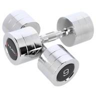 HMS CHROME DUMBS SET 2 x 9 KG