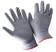 Pracovné rukavice potiahnuté PU, sivé, veľkosť 10 - 12 párov