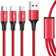 Univerzálny USB nabíjací kábel Unitek 3 v 1 Univerzálny USB nabíjací kábel Unitek 3 v 1