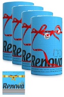 4x modrá papierová utierka Renova + obrúsky 4x modrá papierová utierka Renova + obrúsky
