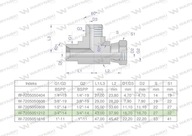 Asymetrické palcové hydraulické T-kus BBA 3/4" BSP (XEVL) Waryńsk Asymetrické palcové hydraulické T-kus BBA 3/4" BSP (XEVL) Waryńsk