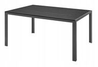 Čierny ALU záhradný stôl 140cm obdĺžnikový JERSOR