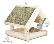 Veľké, pevné kŕmidlo pre vtáčiky BIRDER HOUSE Drevený domček pre vtáky Veľké, pevné kŕmidlo pre vtáčiky BIRDER HOUSE Drevený domček pre vtáky