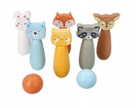Arkádová hra Drevené bowlingové lesné zvieratká do záhrady AdamToys Arkádová hra Drevené bowlingové lesné zvieratká do záhrady AdamToys