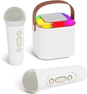 KARAOKE MACHINE MINI HUDOBNÝ PREHRÁVAČ + 2 BEZDRÔTOVÉ MIKROFÓNY KARAOKE MACHINE MINI HUDOBNÝ PREHRÁVAČ + 2 BEZDRÔTOVÉ MIKROFÓNY