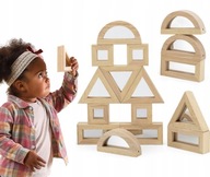Puzzle VIGA Drevené zrkadlové bloky 24 dielikov Puzzle VIGA Drevené zrkadlové bloky 24 dielikov