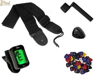 NASTAVITEĽNÝ GITAROVÝ POPRUH + TUNER + PRÍSLUŠENSTVO NASTAVITEĽNÝ GITAROVÝ POPRUH + TUNER + PRÍSLUŠENSTVO