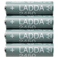 IKEA LADDA batérie AA 2450mAh 1,2V NiMH 4ks