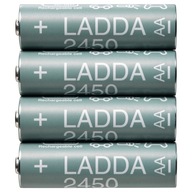 IKEA LADDA dobíjacie batérie AA 2450mAh 1,2V NiMH 4ks IKEA LADDA dobíjacie batérie AA 2450mAh 1,2V NiMH 4ks