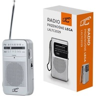 Turistické rádio s 2x AA batériami, malé mini AM/FM prenosné LEGA rádio