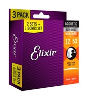 3 BALENIE Elixír NanoWeb 80/20 Bronz 12-53 (16539) 3 BALENIE Elixír NanoWeb 80/20 Bronz 12-53 (16539)
