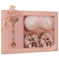 CRYSTALLOVE Rose quartz home SPA set valček s CRYSTALLOVE Rose quartz home SPA set valček s
