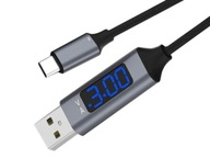 USB C zástrčkový kábel 1,5 m ampérmetrový voltmeter (5088a
