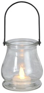 Švédska sklenená dekorácia LAMPIÓN s LED sviečkou