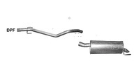 Tlmič výfuku + potrubie z DPF Opel Astra H 1.9 diesel combi Tlmič výfuku + potrubie z DPF Opel Astra H 1.9 diesel combi