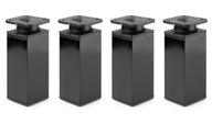 Nábytkové štvorcové nohy V-10 cm čierne 4x Nábytkové štvorcové nohy V-10 cm čierne 4x