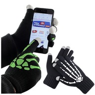 Fluorescenčné zimné rukavice na telefón