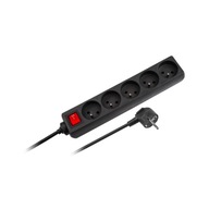 Predlžovacia šnúra 5m 5 zásuviek 3x1,5mm2 Rebel vypínač Predlžovacia šnúra 5m 5 zásuviek 3x1,5mm2 Rebel vypínač