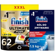 Finish Ultimate Plus Capsules 62 Citrón + Soľ 1,5 kg Finish Ultimate Plus Capsules 62 Citrón + Soľ 1,5 kg