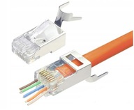 Zástrčky RJ45, kat. 7, FTP priechod, 10 ks Zástrčky RJ45, kat. 7, FTP priechod, 10 ks