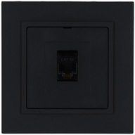 Internetová zásuvka LAN RJ45 8-PIN MAGIC, matná čierna Internetová zásuvka LAN RJ45 8-PIN MAGIC, matná čierna